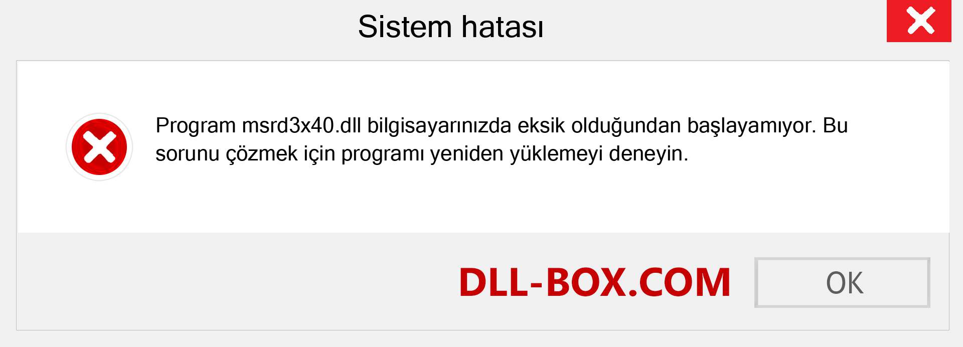 msrd3x40.dll dosyası eksik mi? Windows 7, 8, 10 için İndirin - Windows'ta msrd3x40 dll Eksik Hatasını Düzeltin, fotoğraflar, resimler